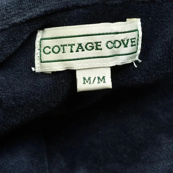 NWOT Vintage Cottage Cove Velvet Blue Ugly Christmas Sweater  Embroidered Medium - Picture 6 of 8